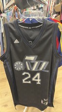 Adidas Utah Jazz #24 Millsap Basketball Jersey Men's M Black Limited Edition 