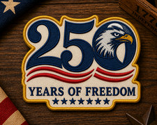 250 Years Of Freedom Embroidered Patch USA America 250th Birthday