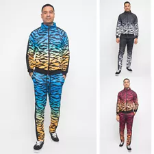 Men's Gradient Tiger Track Suits 2 Piece Pant&Jacket Sweatsuit Set   ST570EY