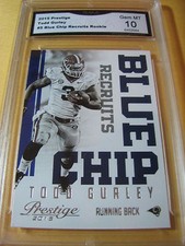 TODD GURLEY RAMS 2015 PRESTIGE BLUE CHIP RECRUITS ROOKIE RC # 5 GRADED 10  L@@@K