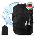 1x Regenschutz Rucksack 15-35L mit Aufbewahrungsbeutel Schwarz Regenhülle