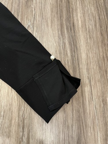 CHICO'S 1 Size Medium BLACK PEARL BUTTONS STRETCH - Picture 2 of 4