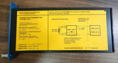 Benke Instrument und Elektro AG, trasmettitore di temperatura, ESC-160/1 - Foto 1 di 3