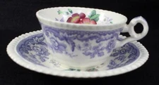 Spode MAYFLOWER Cup & Saucer Set Gadroon Edge 2/8772 GREAT CONDITION