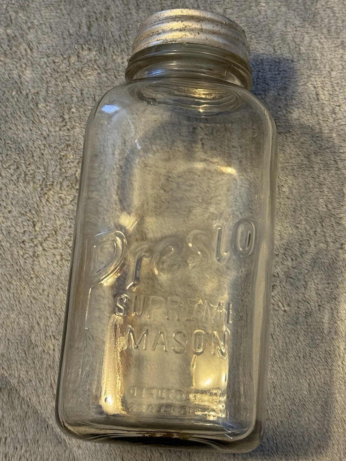 Presto Supreme Mason 1/2 Gal. Jar By Illinois Glass Company
