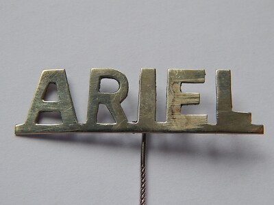 Ariel Anstecknadel Schriftzug sehr alt, selten & original