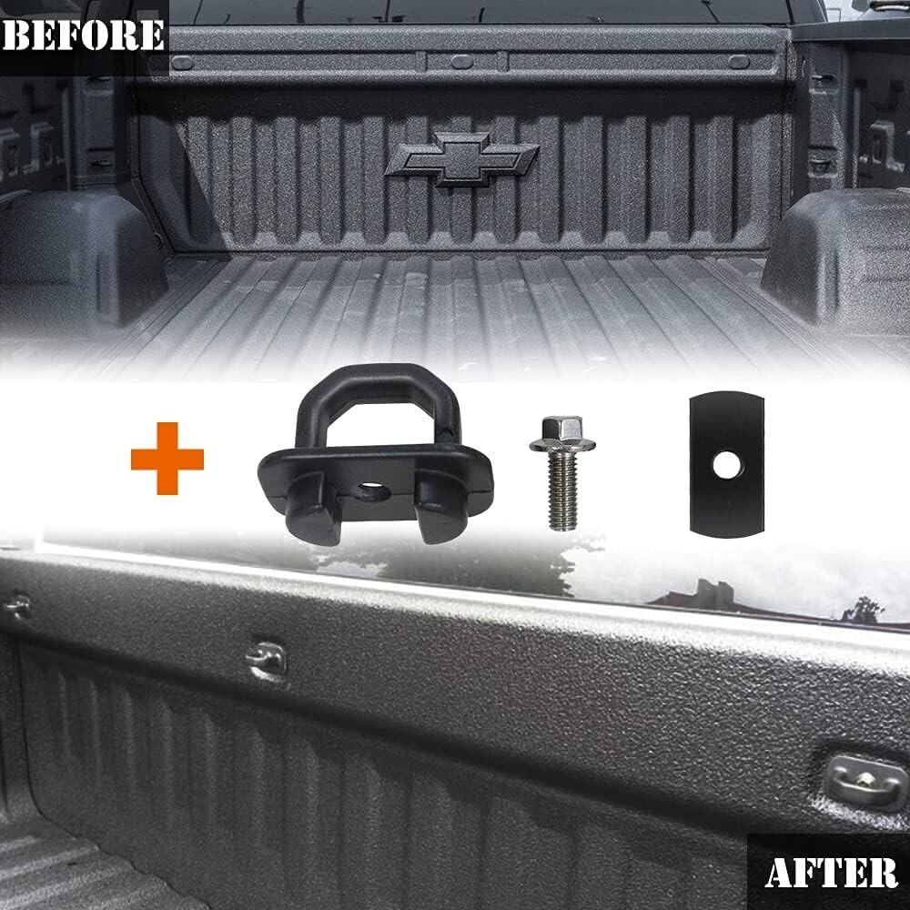 4Pcs Truck Bed Tie Downs Pickup Anchors Side Wall Hook Rings for GMC