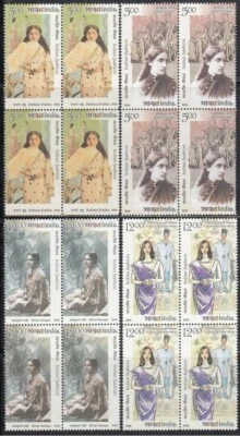 Inde 2019 Indian Fashion Sari in Myriad Forms Série 2 timbres set 4v Blk/4 MNH - Photo 1/2