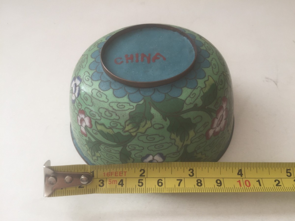 晚清/民国景泰蓝碗Antique Chinese Brass And Enamel Cloisonne 晚清/民国景泰蓝碗Antique Chinese Brass And Enamel Cloisonne