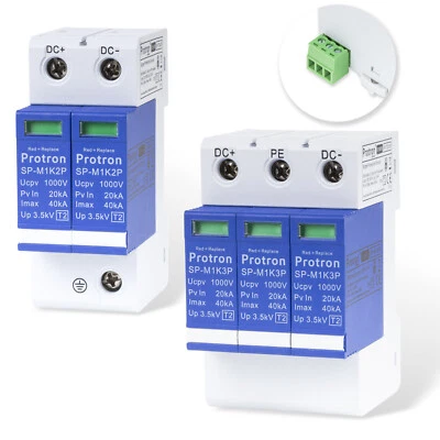 PROTRON Überspannungsschutz Überspannungsableiter Blitzschutz T2 PV Solar Photovoltaik