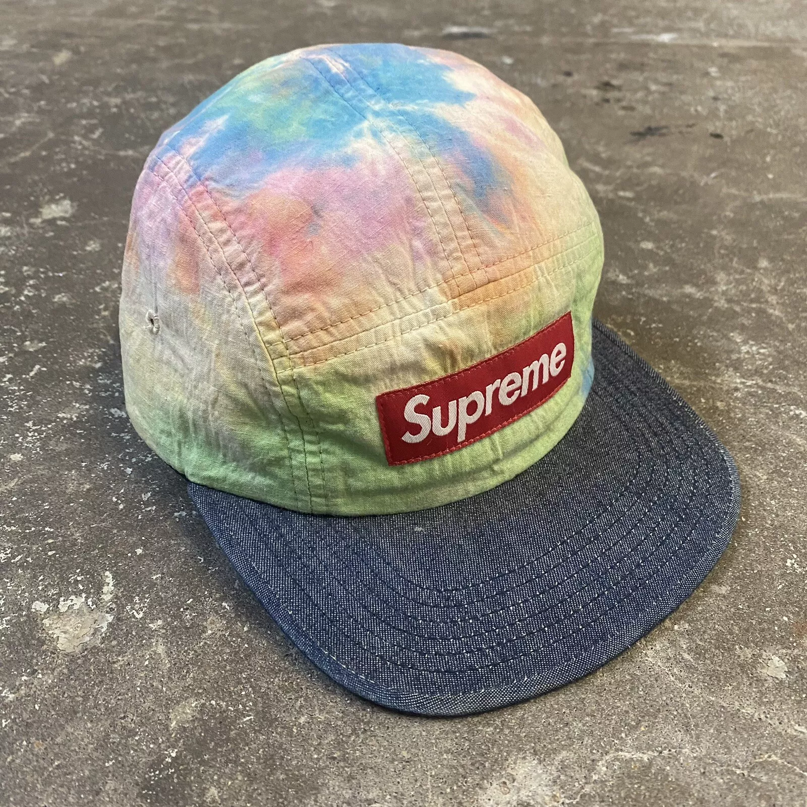 Supreme Tie Dye chapeau casquette de camp sangle réglable multi O/S S/S 13