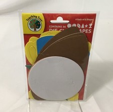 TEACHING TREE 36 DIE CUT SHAPES - SPORTS - 6 DIFFERENT SHAPES 6 EACH / NEW