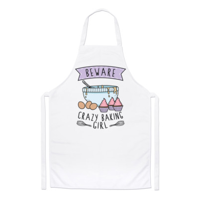 Vorsicht Crazy Baking Girl Kochschürze - Lustige Bäcker Kuchen Kochen Backen