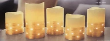 FUSION FAIRY LIGHT LED CANDLES GOLD OR SILVER W/ REMOTE HOME WEDDING EVENT DECOR