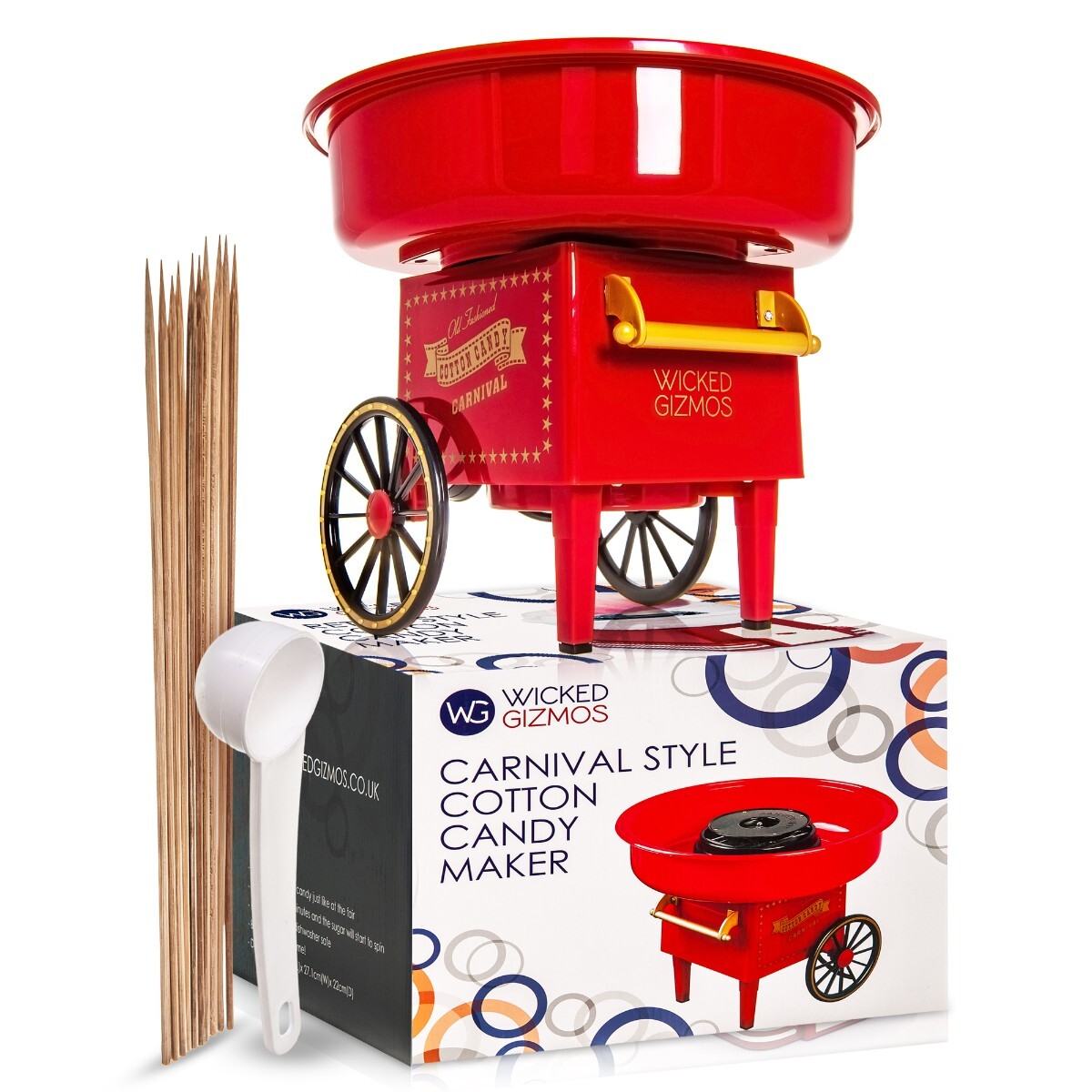 Rot Elektrisch Tragbar Baumwolle Zucker Süßigkeiten Zahnseide Maschine Zuhause Party Hochzeit