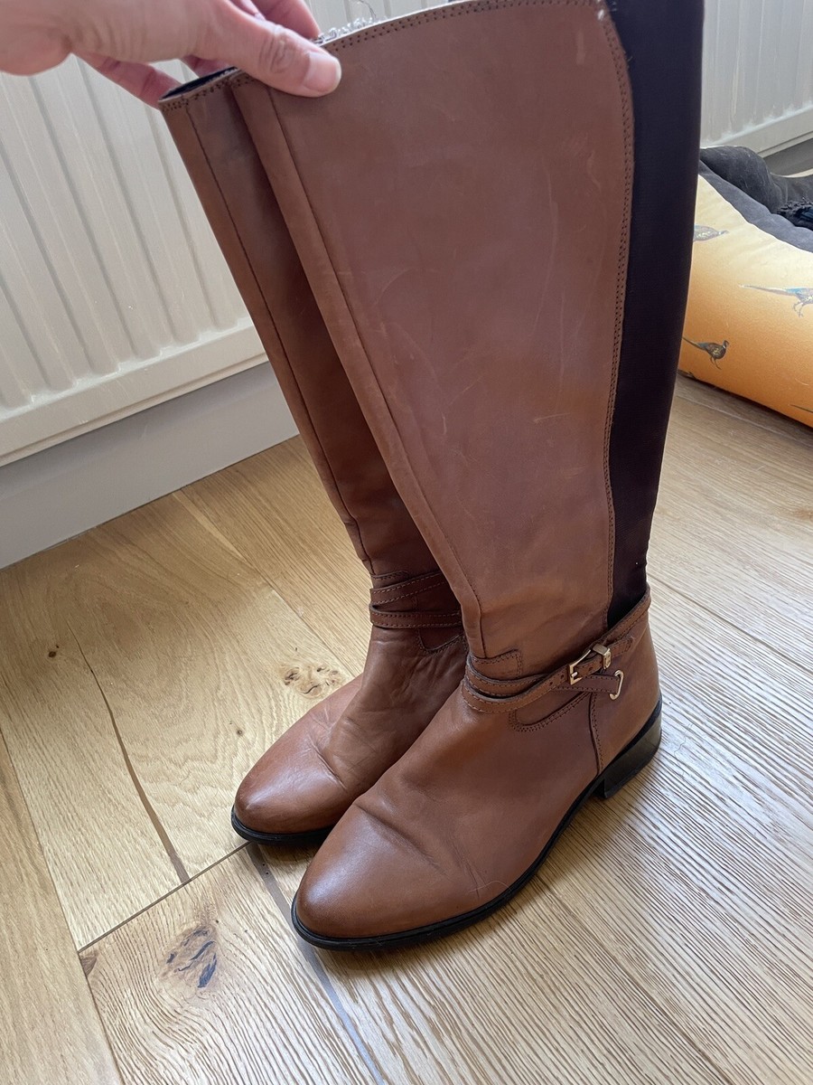 Dune Brown Riding Boots Size Leather Knee High Riding Boot With