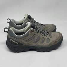 Oboz Sawtooth II Low Hiking Shoes Womens 7 Gray Leather Waterproof Trekking