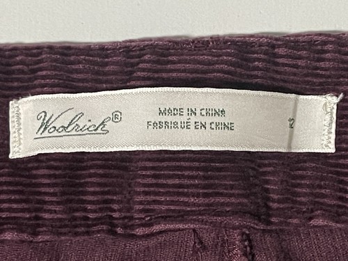 Woolrich Burgundy Corduroy Pant Size 12 (34x23) Ai1445 - Picture 11 of 12
