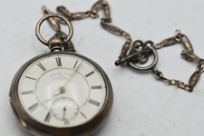 ANTIQUE ENGLISH POCKET WATCH HEAVY FIXER MANCHESTER LEVER SET 1880 CIRCA