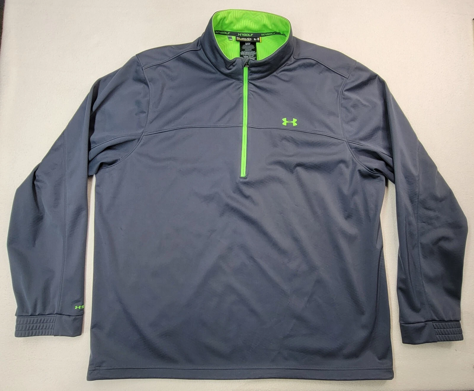 Under Armour Golf Storm2 Pullover Jacket Mens 2XL Coldgear Infrared Neon Gray
Opens in a new window 