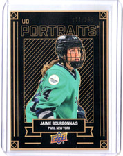 JAIME BOURBONNAIS 24/25 2024 Upper Deck PWHL Portraits Rookie #P-11 SP GOLD /299