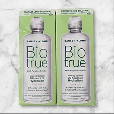 LOT OF 2 Biotrue Multi-Purpose Solution Soft Contact Lenses 10 oz NEW SEALED
