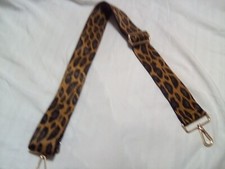 Women Leppard Print Wide Purse Straps Replacement Adjustable Crossbody New