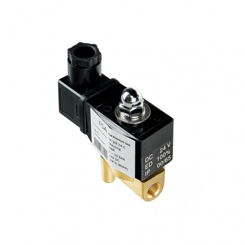 FSA Solenoid Valve Brass 1/8" 24V DC 0-10 Bar NBR Powerless Closed - Picture 7 of 7