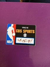 1980 1981 NBA press pass ticket sticker CBS game of the week ultra rare!