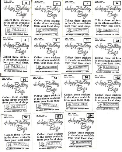 1990 PANINI HAPPY BIRTHDAY BUGS 55 STICKERS LOT NO DUPS. - Picture 5 of 8