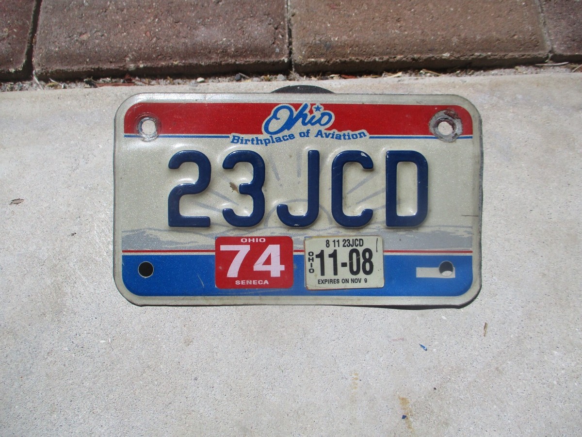 OHIO 2008 motorcycle license plate # 23JCD | eBay
