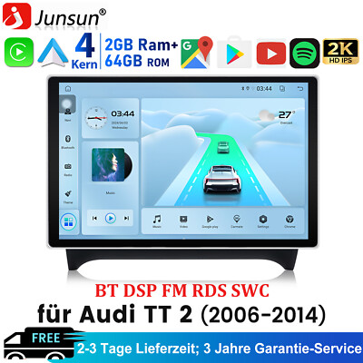 11.5''Für Audi TT 8J 2006-2014 Android 15 Carplay Autoradio GPS NAVI BT WIFI SWC