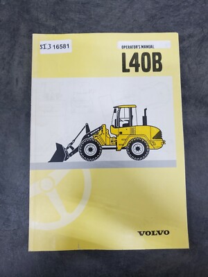 Volvo L40B Compact Wheel Loader Factory Operators Manual