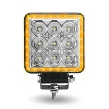 trux 4.25" SQUARE STROBE SERIES SPOT LED WORK LAMP WITH AMBER STROBE tled-u118