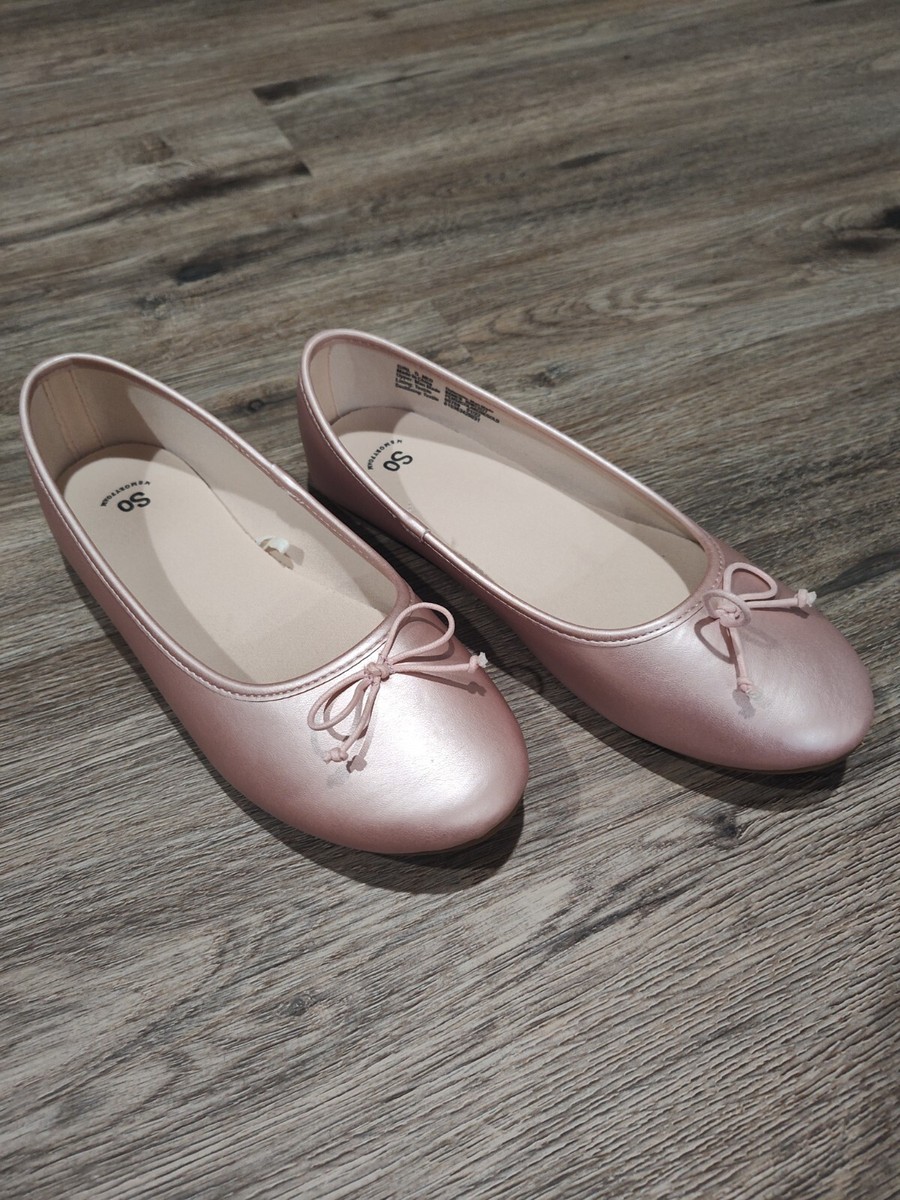 Girls Pink Dress Shoes, SO Pensacola Ballet Size 5, Rose Gold Like  New