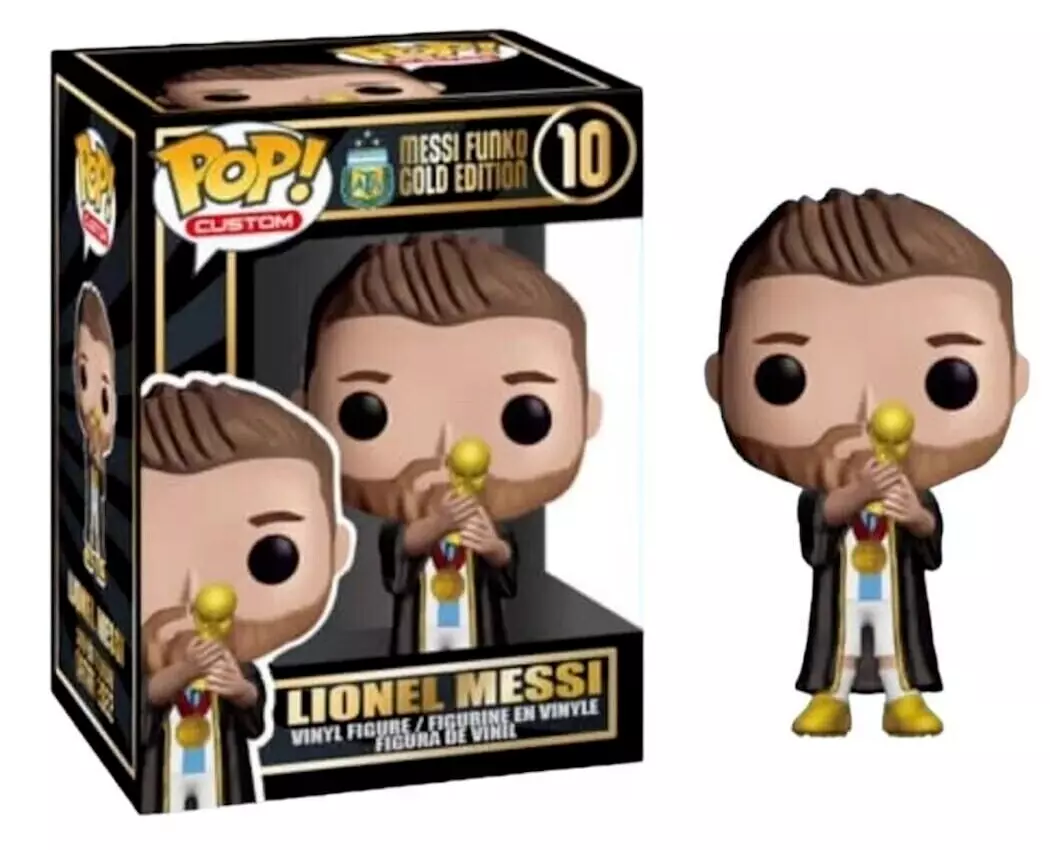 Lionel Messi Funko Pop Style GOLD EDITION kiss the cup Argentina