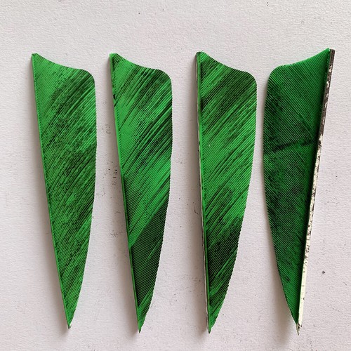 50PCS 3IN Camouflage Light Green Shield Turkey Feathers Archery Arrow Feather RW - Picture 6 of 6