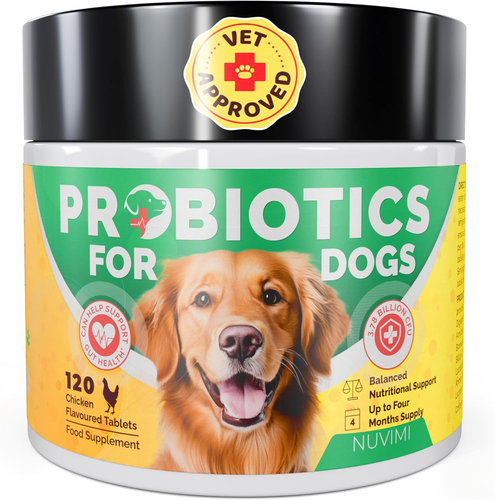 Probiotici per Cani - 120 Compresse Probiotiche E Prebiotiche per Cani Al Gusto - Foto 10 di 12