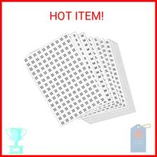 DERAYEE 4200 Pcs Clothing Size Round Stickers, 1/2” Labels Sticker White Adhesiv