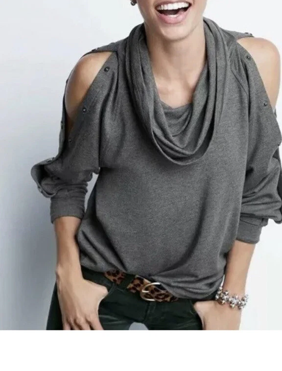 Cabi snap sleeve sweatshirt clearance