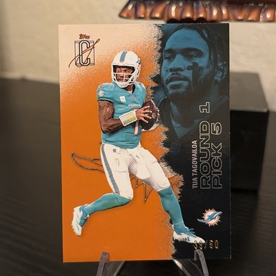 Topps 2025 Signature Class Tua Tagovailoa Orange Chrome Refractor  /50