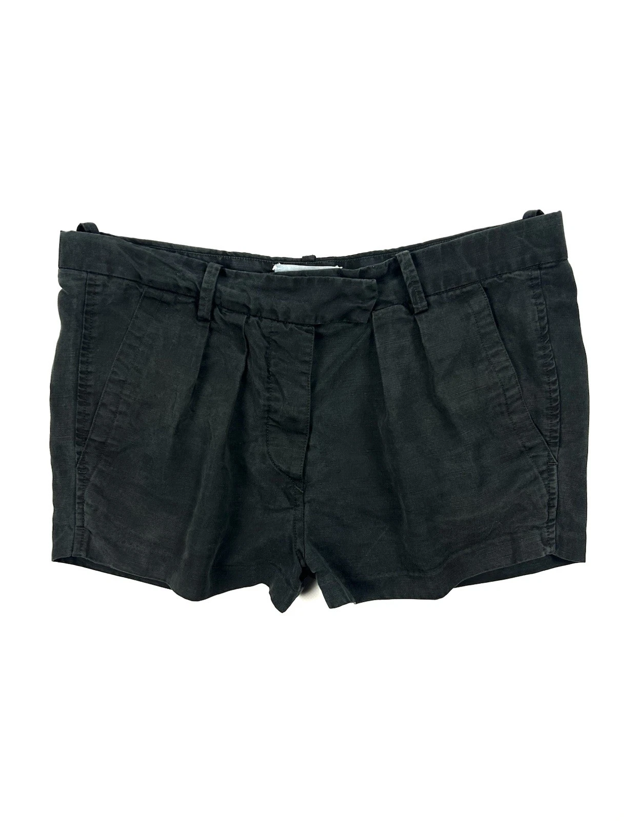 Vintage Etoile Isabel Marant Black Linen Blrnt Shorts Women's 1 M-L Designer