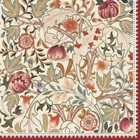 20 Servietten William Morris Natural KüNstlerisch BlüTen BläTter BordüRe 33X33Cm