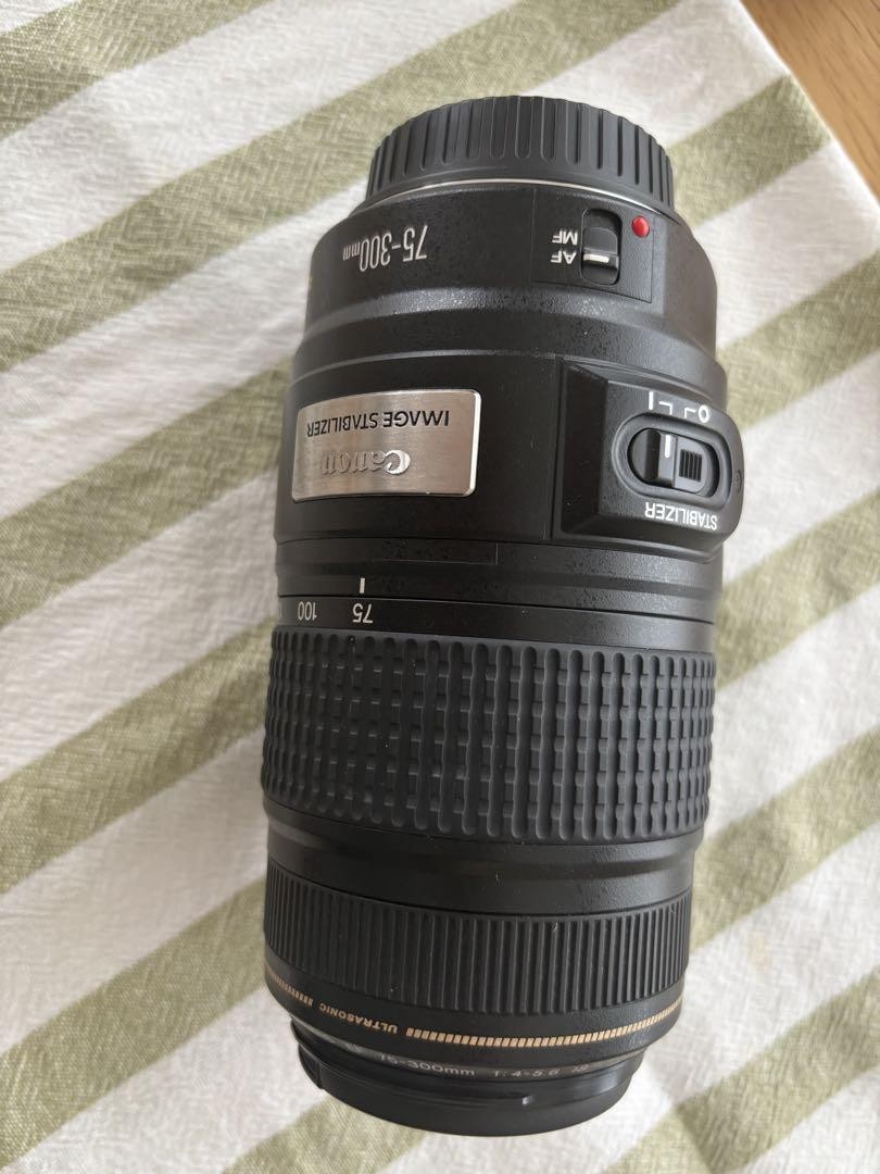 Canon EF 75-300mm F4-5.6 IS USM Telephoto Zoom Lens for DSLR Cameras Used
