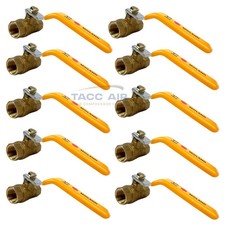 10 PC 3/8" NPT Brass Ball Valve Full Port Shut-Off Valve CSA Approved 600psi WOG