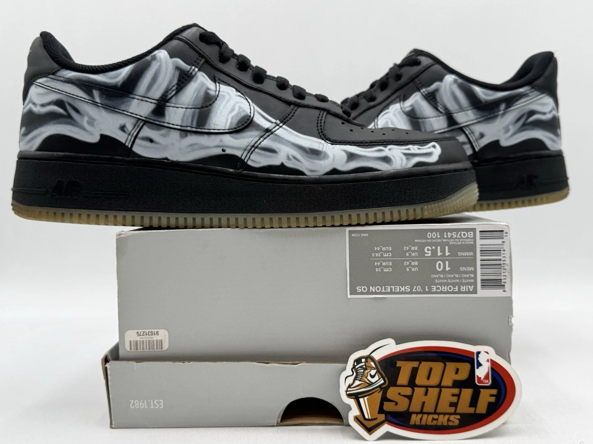Nike Air Force 1 '07 QS Black Skeleton for Sale | Authenticity