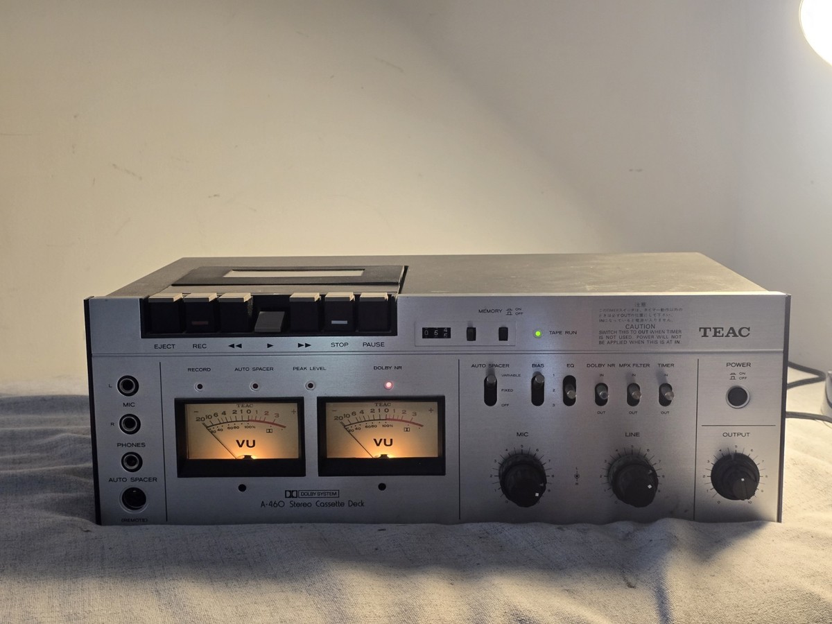 TEAC A-460 ステレオ カセットデッキ RARE VINTAGE TEAC A-460 STEREO CASSETTE DECK - NEW BELTS/PLAYS/NO