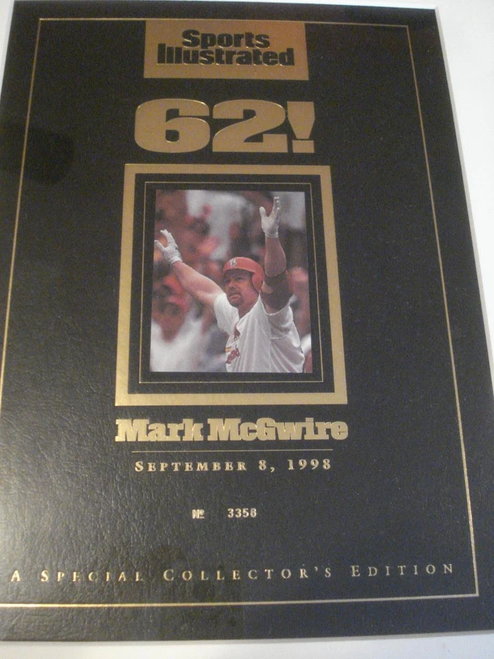 FRAMED SPORTS ILLUSTRATED SEPT. 8,1998-62! MARK MCGWIRE-SPECIAL ED & 3 MAGAZINES - Image 3 of 4