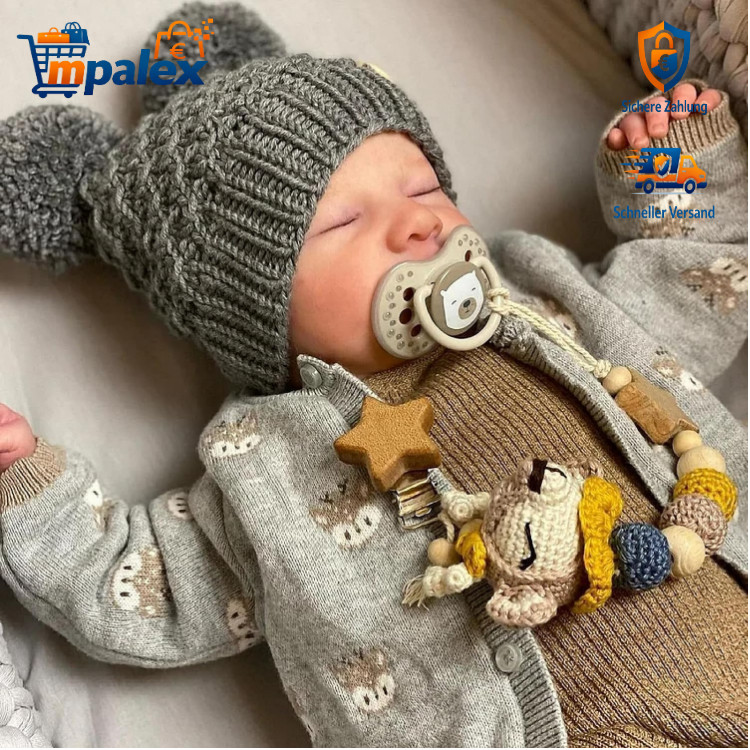 Realistische Vinyl Baby Puppe 17 Zoll Ganzkörper Junge mit Zubehör