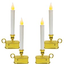 4 Pack 10 Inch Wireless Window Candle Lamps, Christmas Window Candle Light wi...